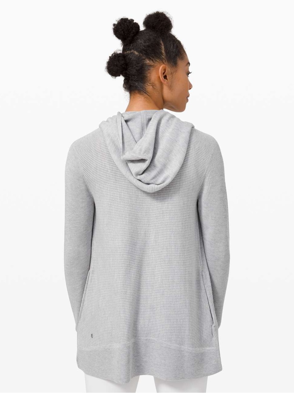 Lululemon Sundown hoodie grey Open front Cardigan Sweater Cozy and Comfort SizeM - Picture 3 of 9